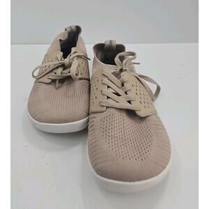 WHITIN Womens Tan Barefoot Minimalist Knit Lace Up Shoes Size US 7.5 EU 38